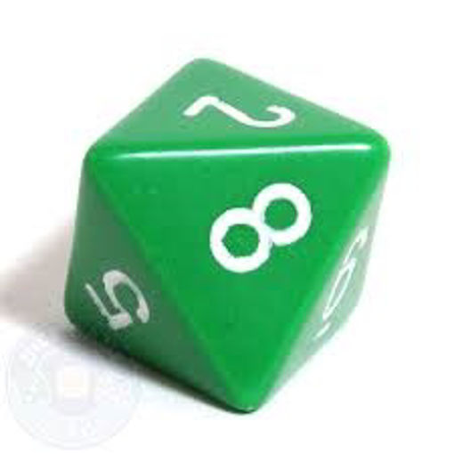 Picture of 8 SIDED DICE GREEN